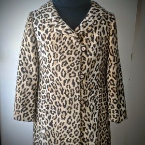 Vintage Leopard Print Jacket Coat Punk Rocker